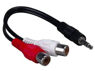 3.5mm Stereo Male to RCA Female Female 6in